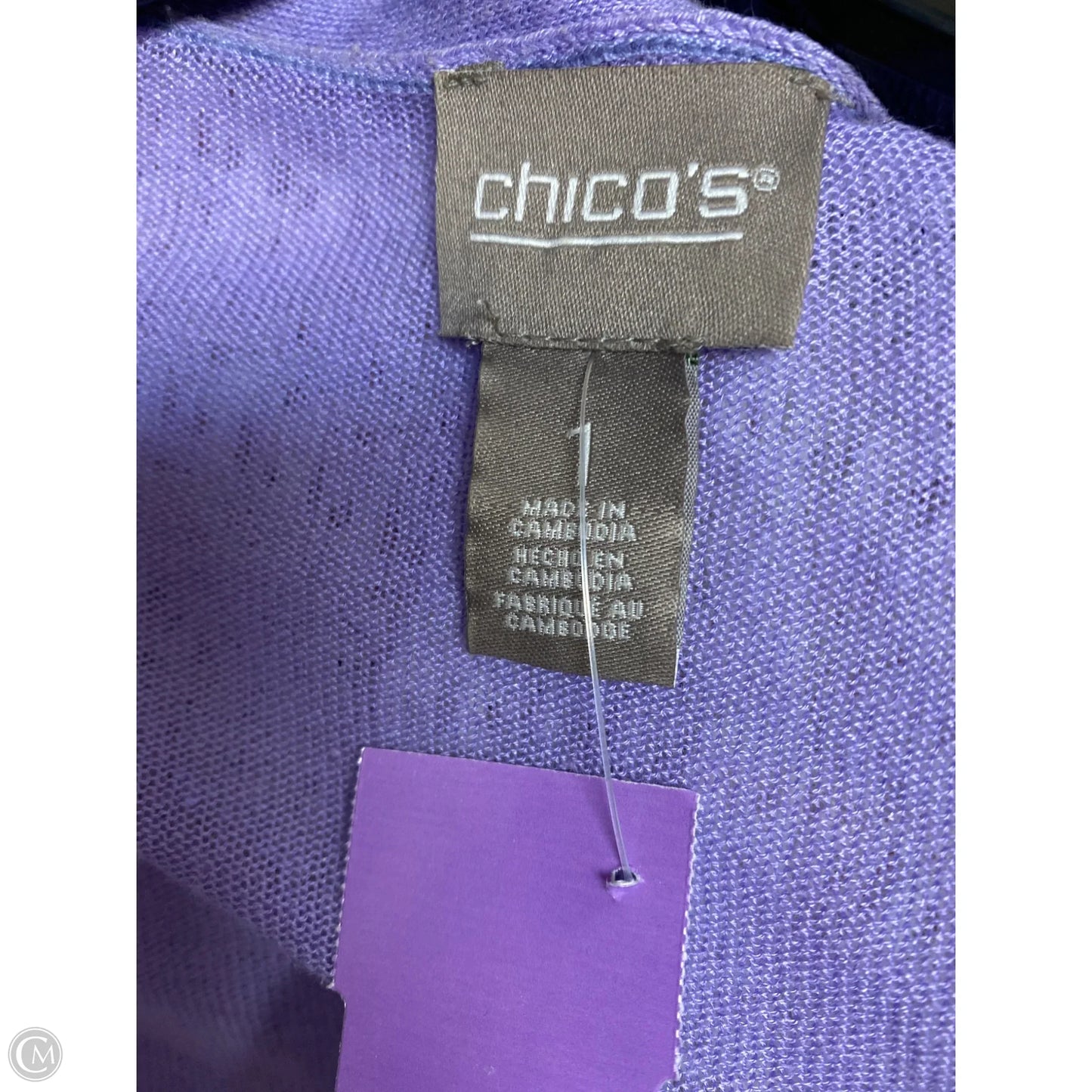 Cardigan By Chicos In Purple, Size: M