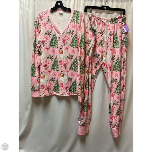 Pajamas 2pc By Clothes Mentor In Pink, Size: 3x