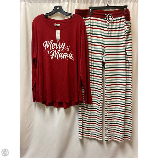 Pajamas 2pc By Maurices In Red, Size: 2x