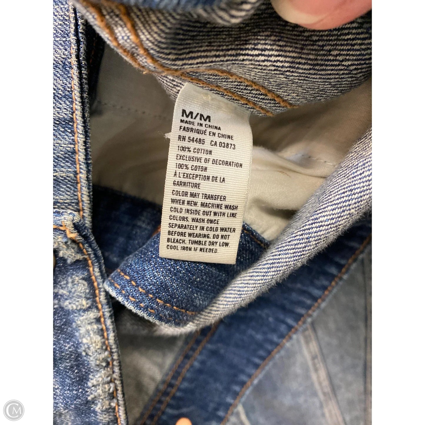 Jacket Denim By American Eagle In Blue Denim, Size: M