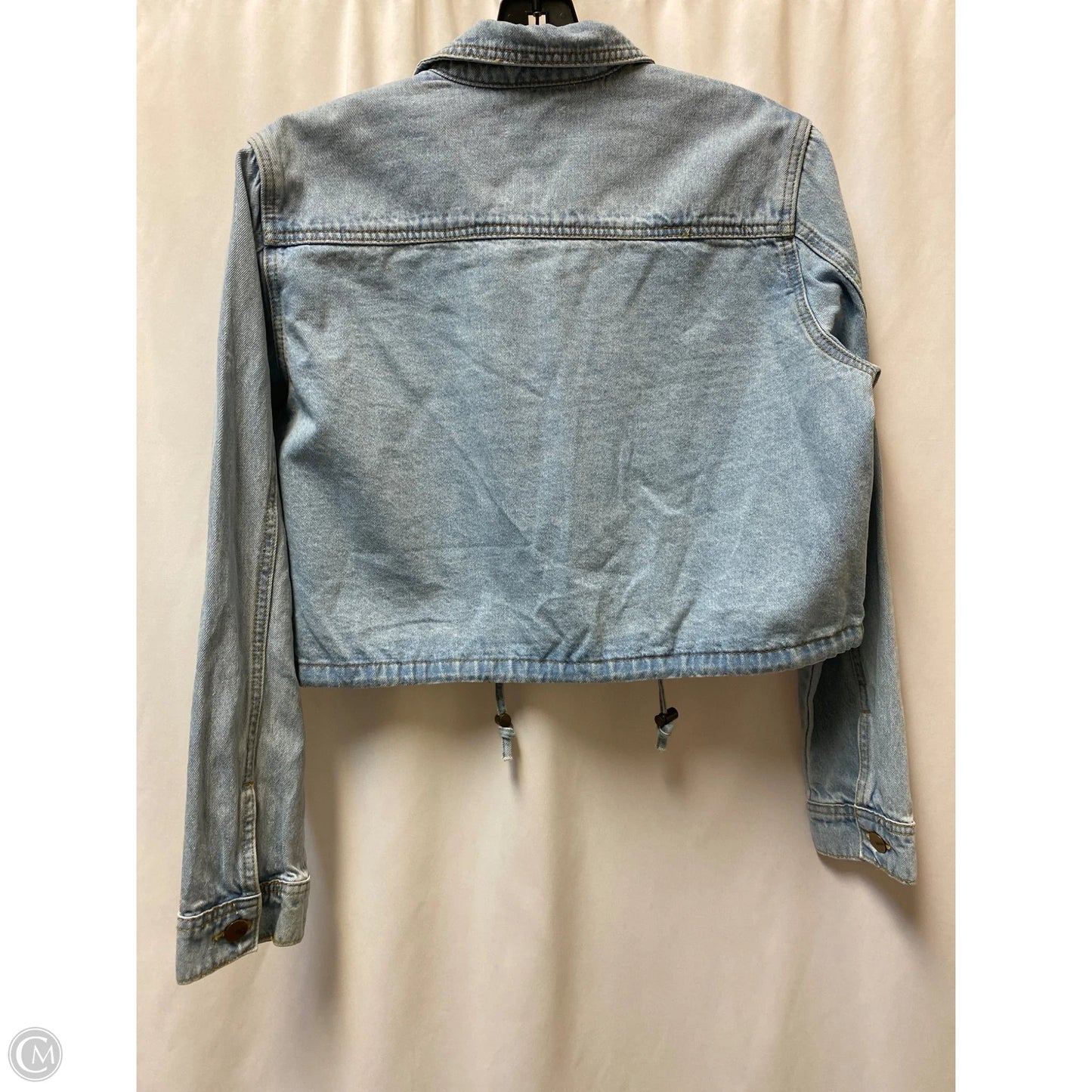 Jacket Denim By Mono B In Blue Denim, Size: L