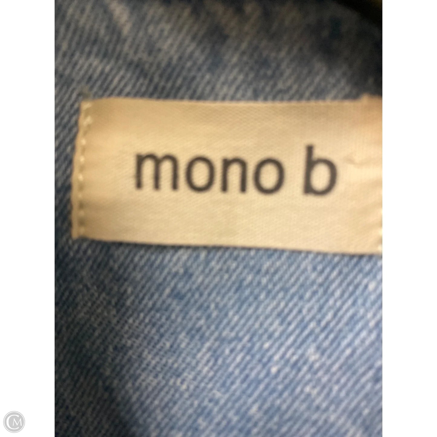 Jacket Denim By Mono B In Blue Denim, Size: L