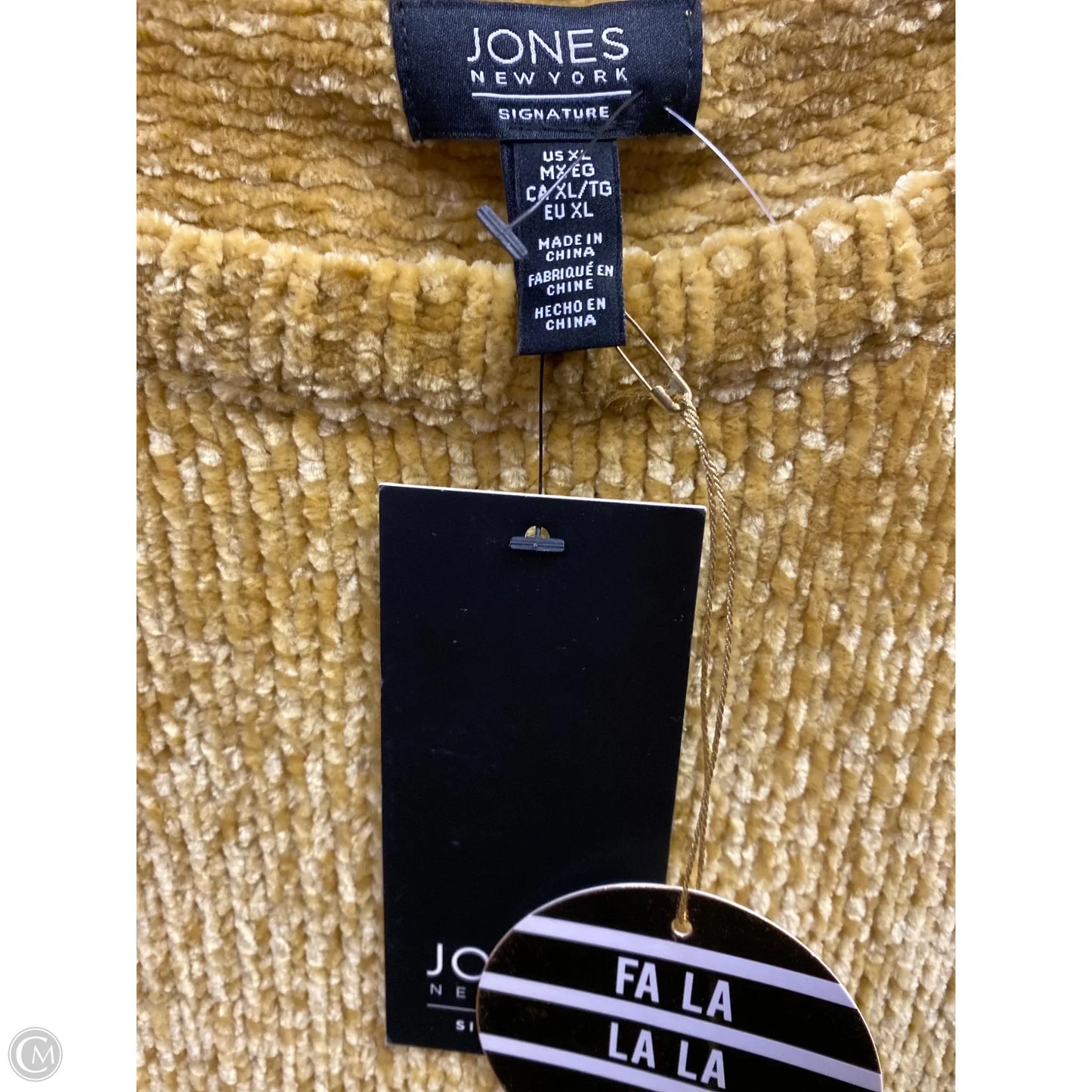 Sweater By Jones New York In Yellow, Size: Xl