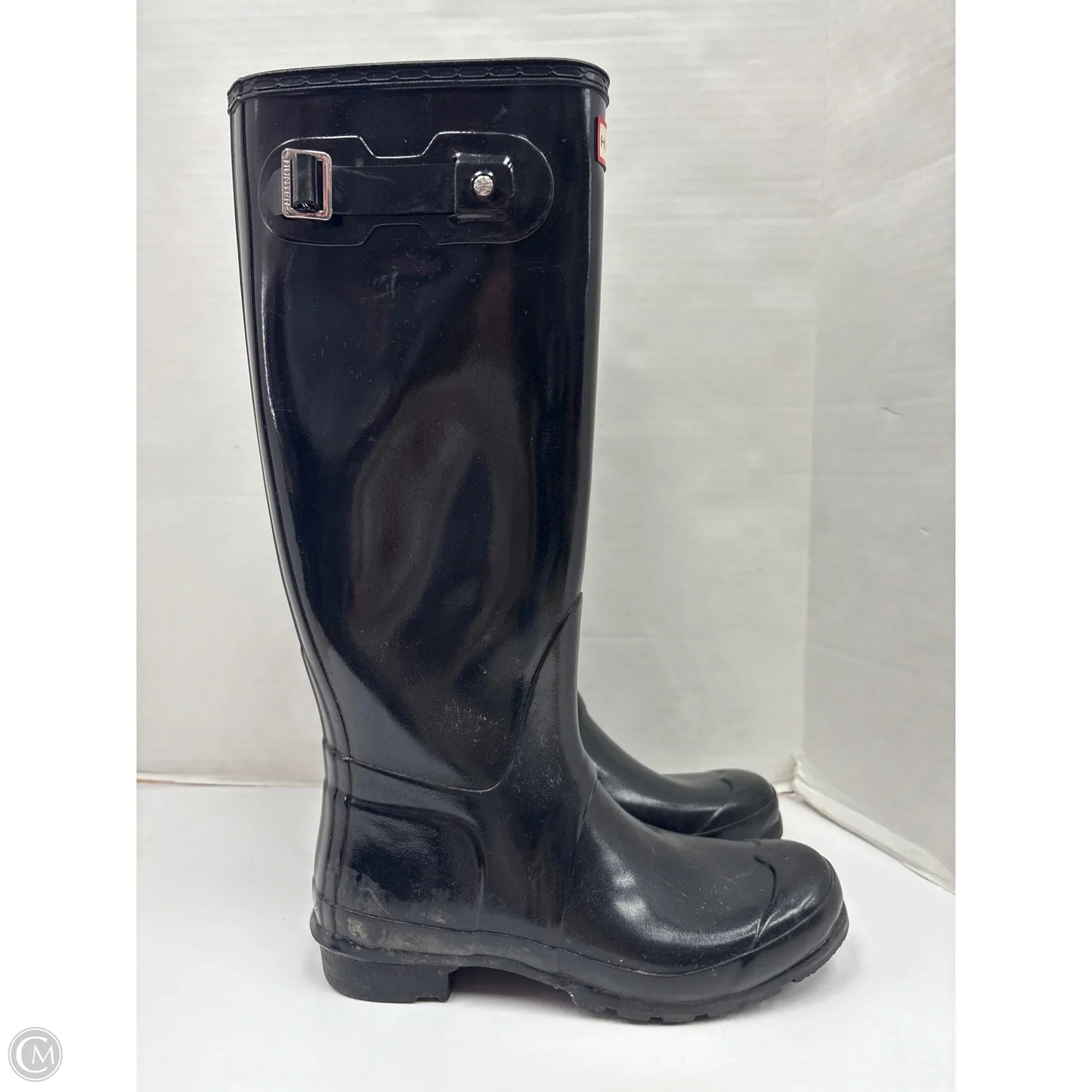 Boots Rain By Hunter In Black, Size: 9.5