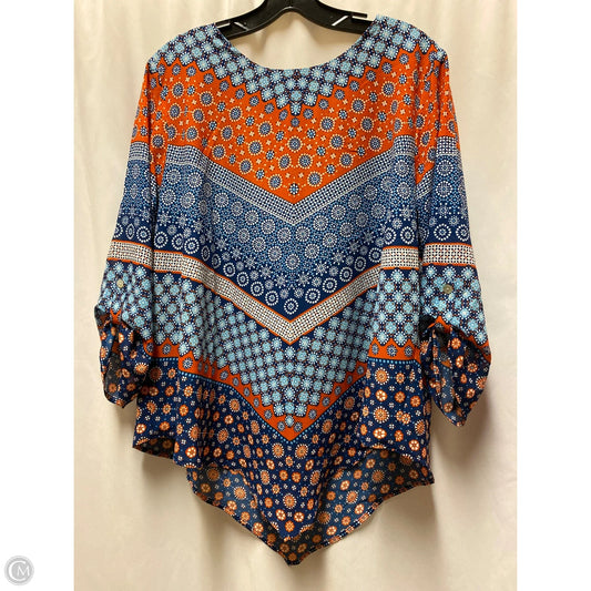 Top 3/4 Sleeve By Ruby Rd In Blue, Size: L