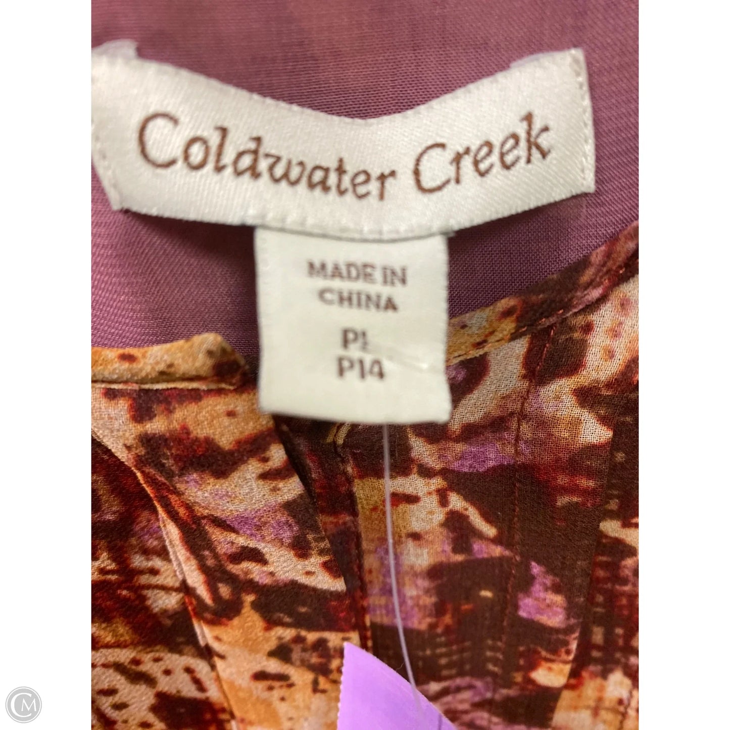 Top Long Sleeve By Coldwater Creek In Maroon, Size: Lp