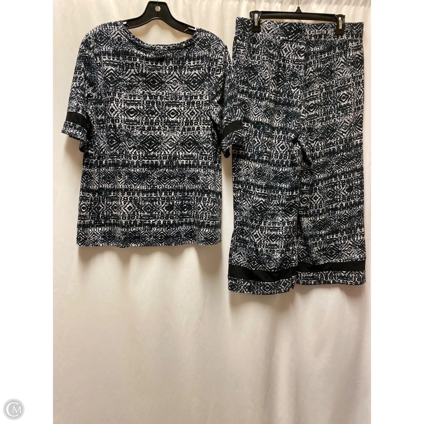 Lounge Set Pants By Logo In Black & White, Size: M