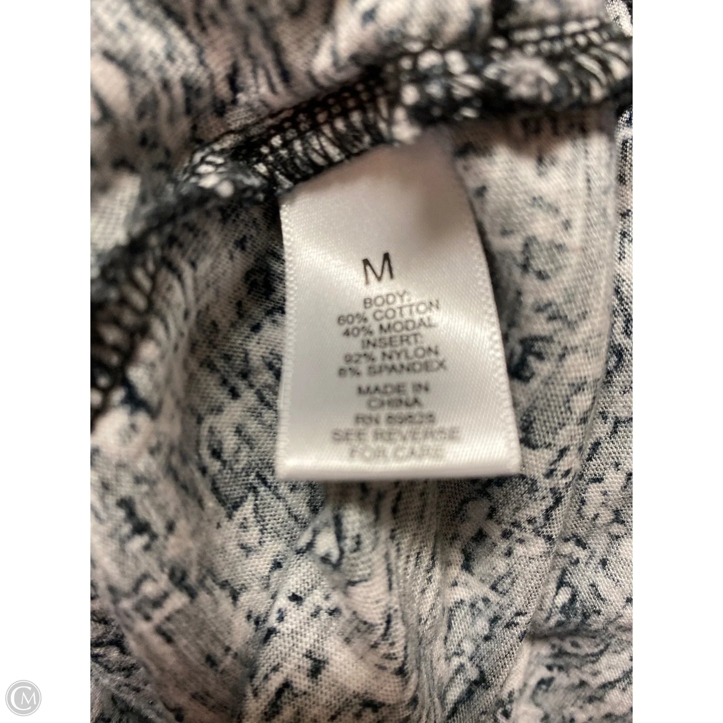 Lounge Set Pants By Logo In Black & White, Size: M