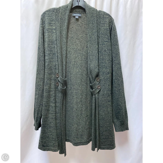 Cardigan By Ab Studio In Green, Size: Xl