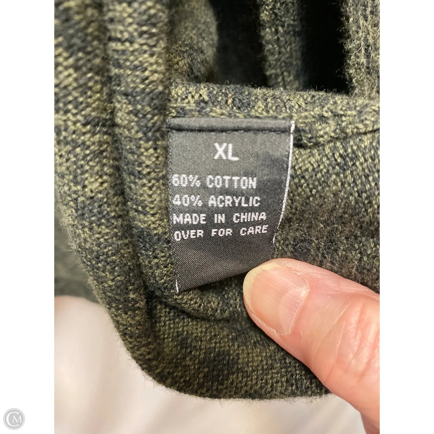 Cardigan By Ab Studio In Green, Size: Xl