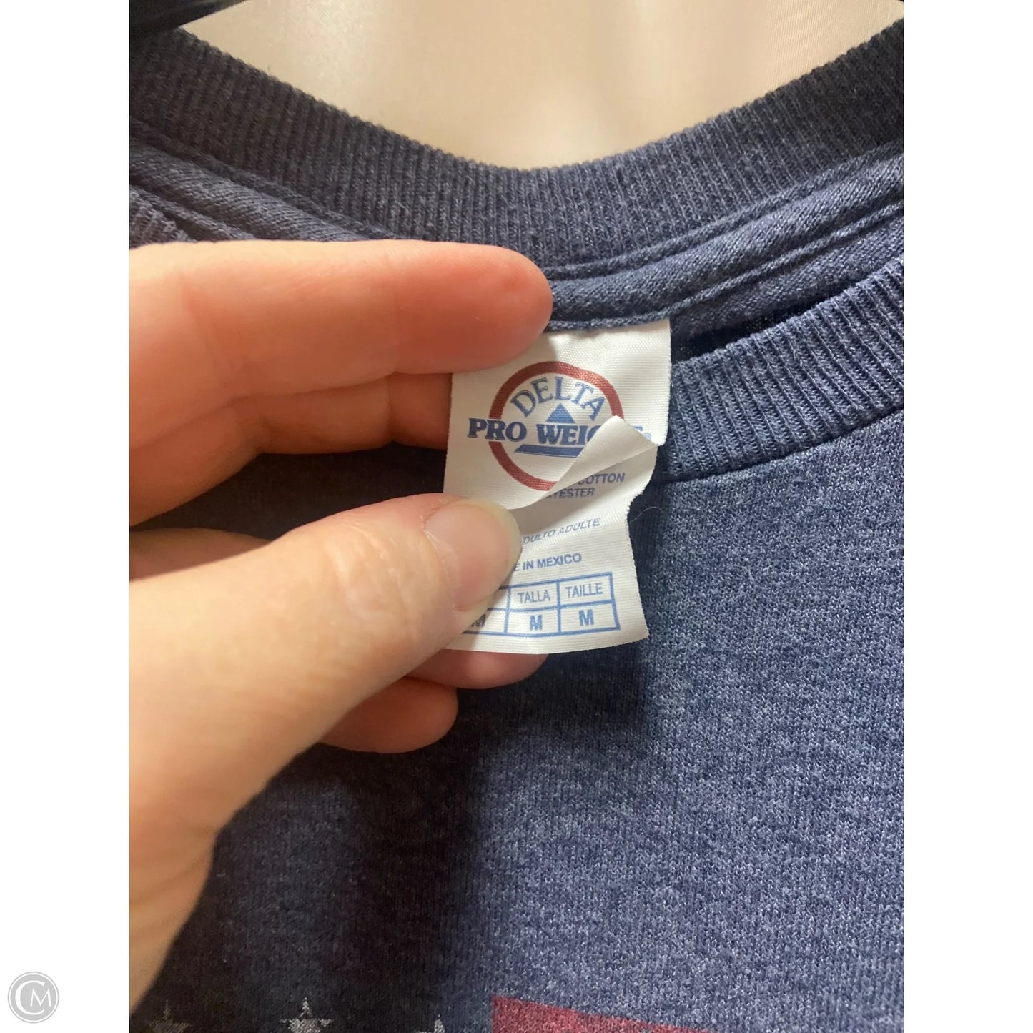 Top Short Sleeve By Clothes Mentor In Navy, Size: M