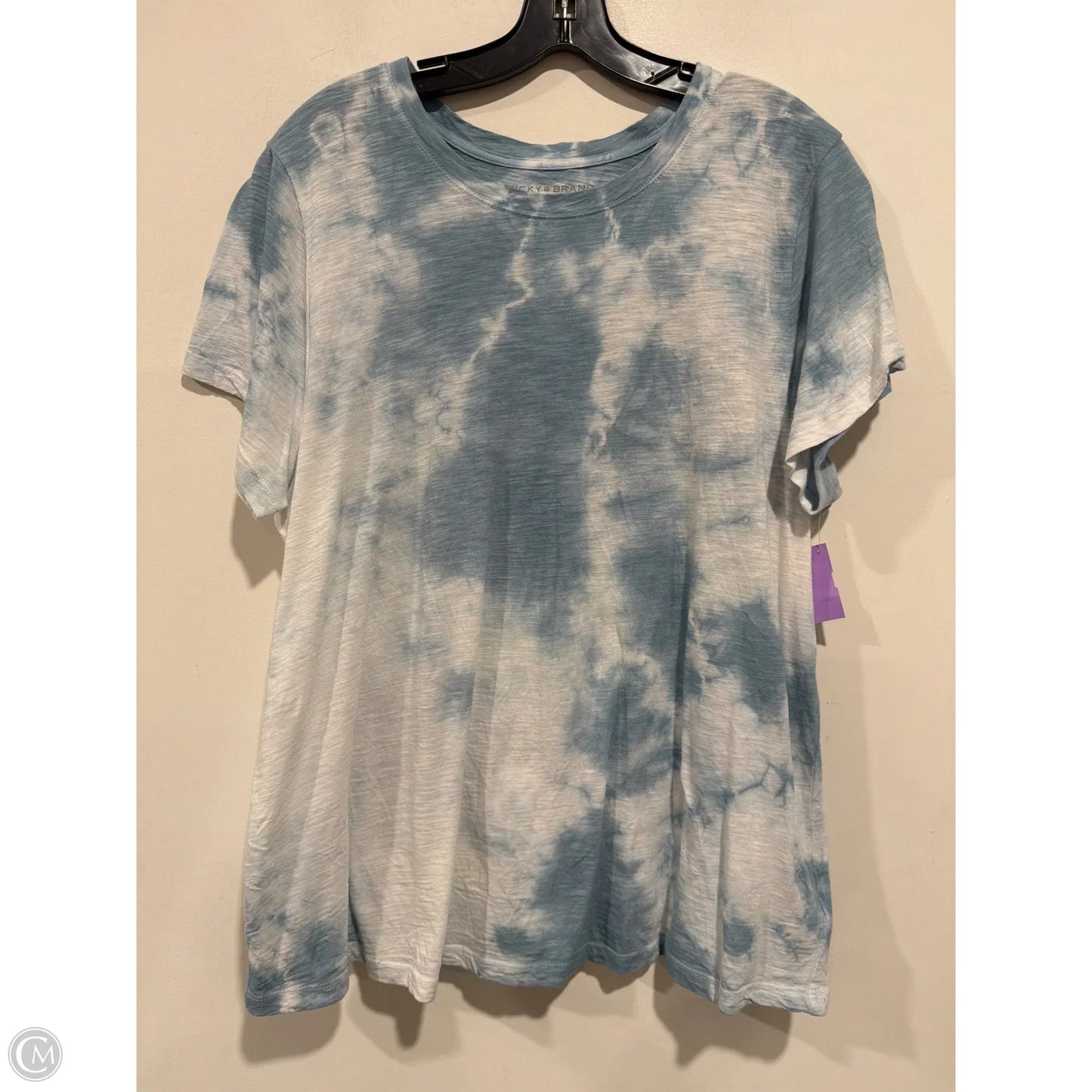 Top Short Sleeve By Lucky Brand In Blue, Size: 1x