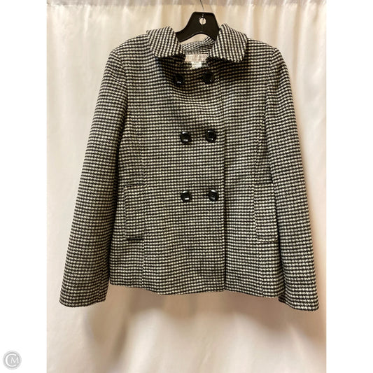Coat Wool By Clothes Mentor In Black & White, Size: M