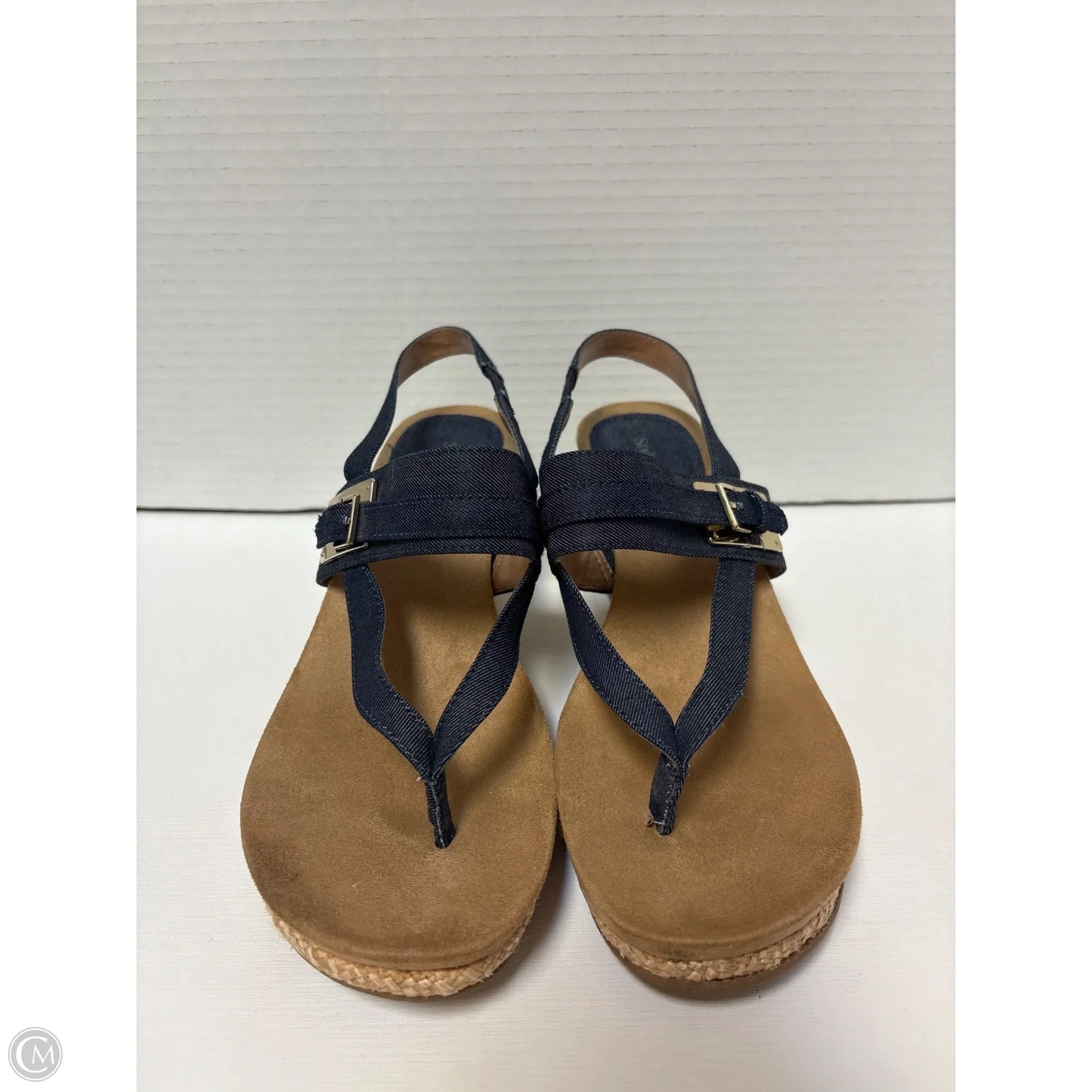 Sandals Heels Block By Style And Company In Blue, Size: 7