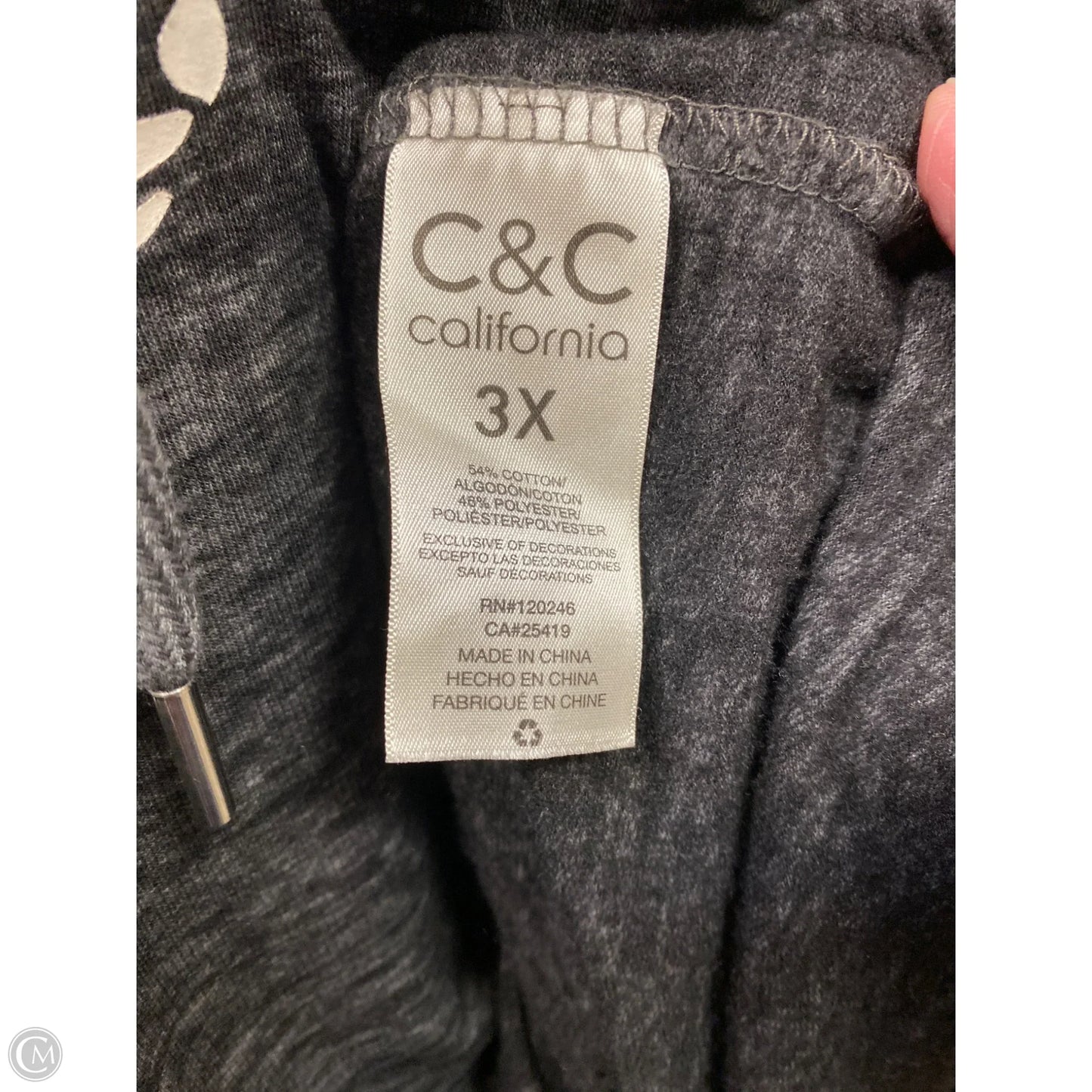 Jacket Shirt By C And C In Grey, Size: 3x