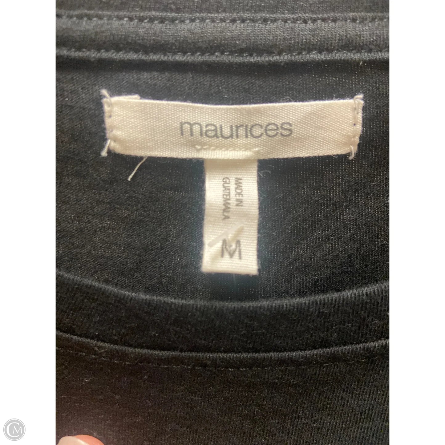 Top Short Sleeve By Maurices In Black, Size: M
