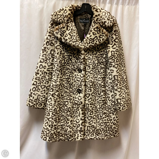 Coat Faux Fur & Sherpa By Adidas In Animal Print, Size: Xs