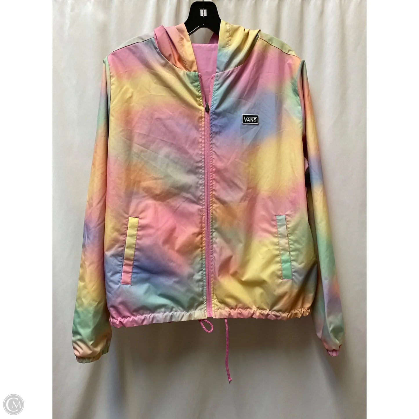 Jacket Windbreaker By Vans In Pink, Size: M
