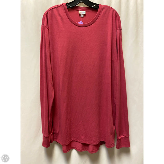 Top Long Sleeve By Lularoe In Pink, Size: L