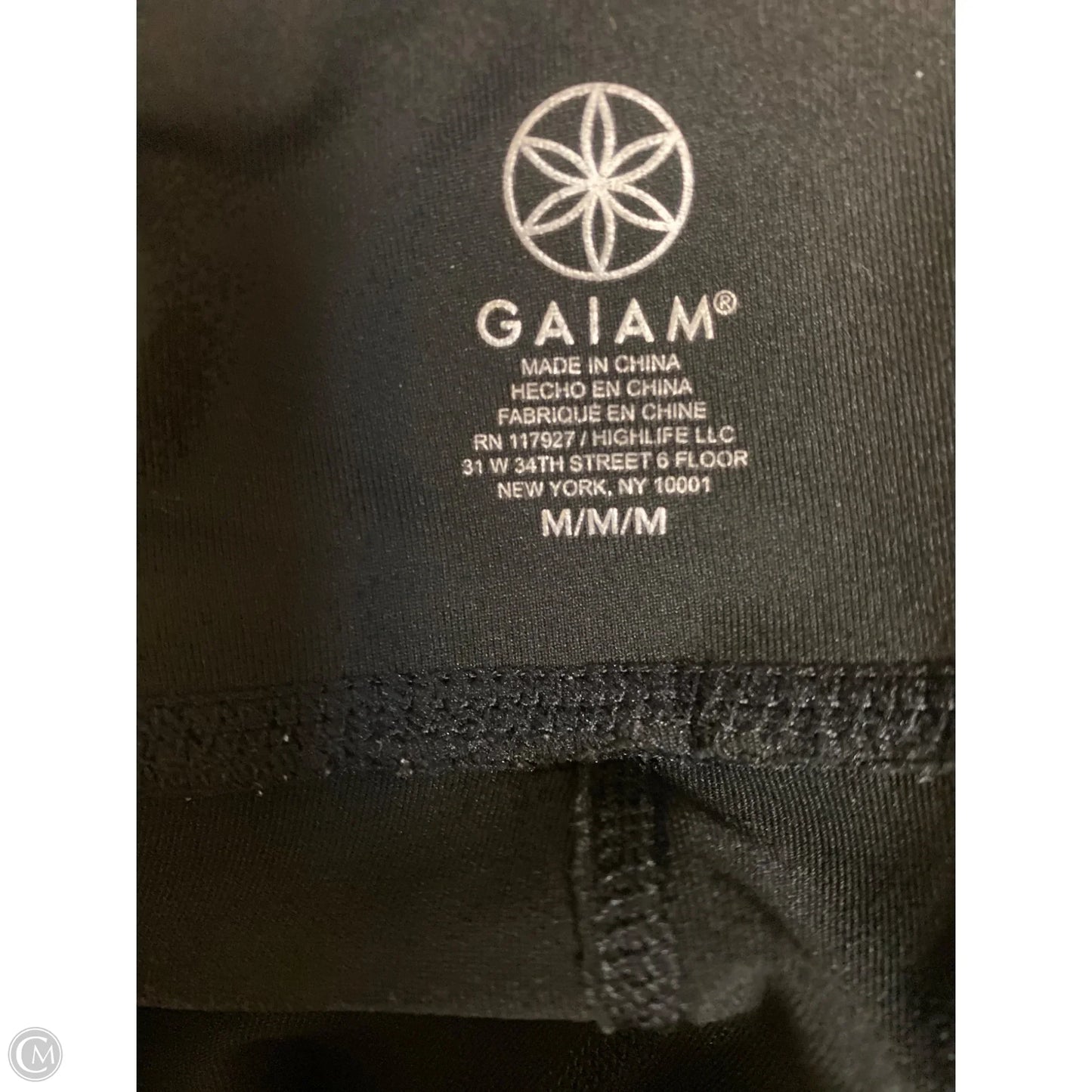 Athletic Leggings Capris By Gaiam In Black, Size: M
