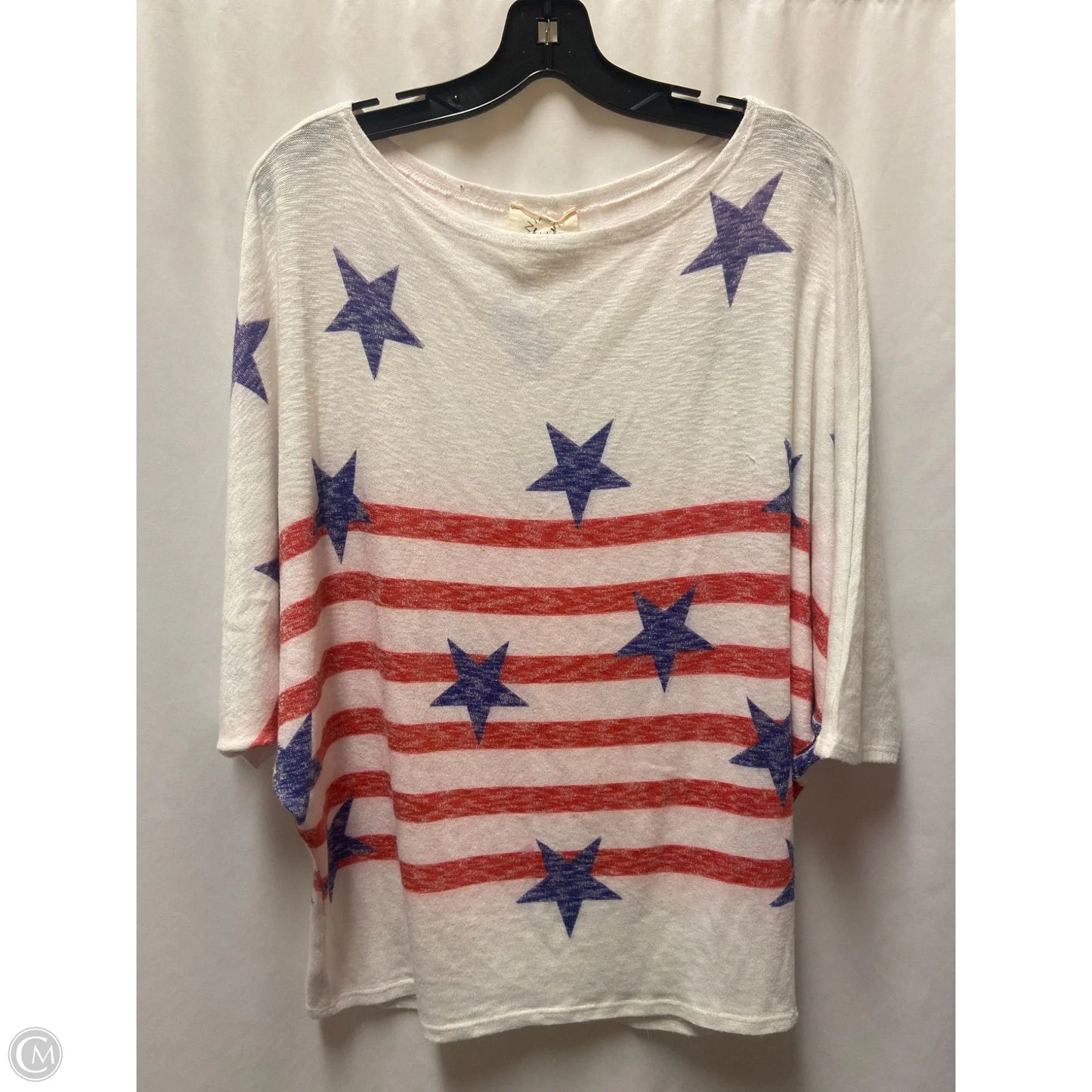 Top 3/4 Sleeve By Fantastic Fawn In White, Size: M