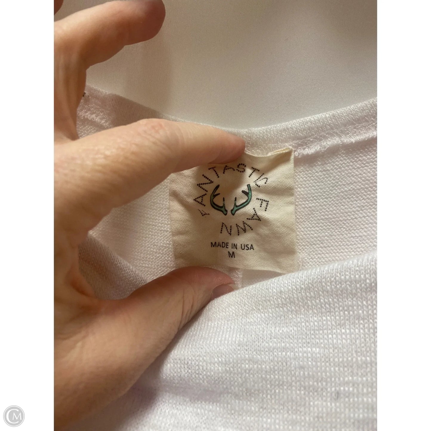 Top 3/4 Sleeve By Fantastic Fawn In White, Size: M