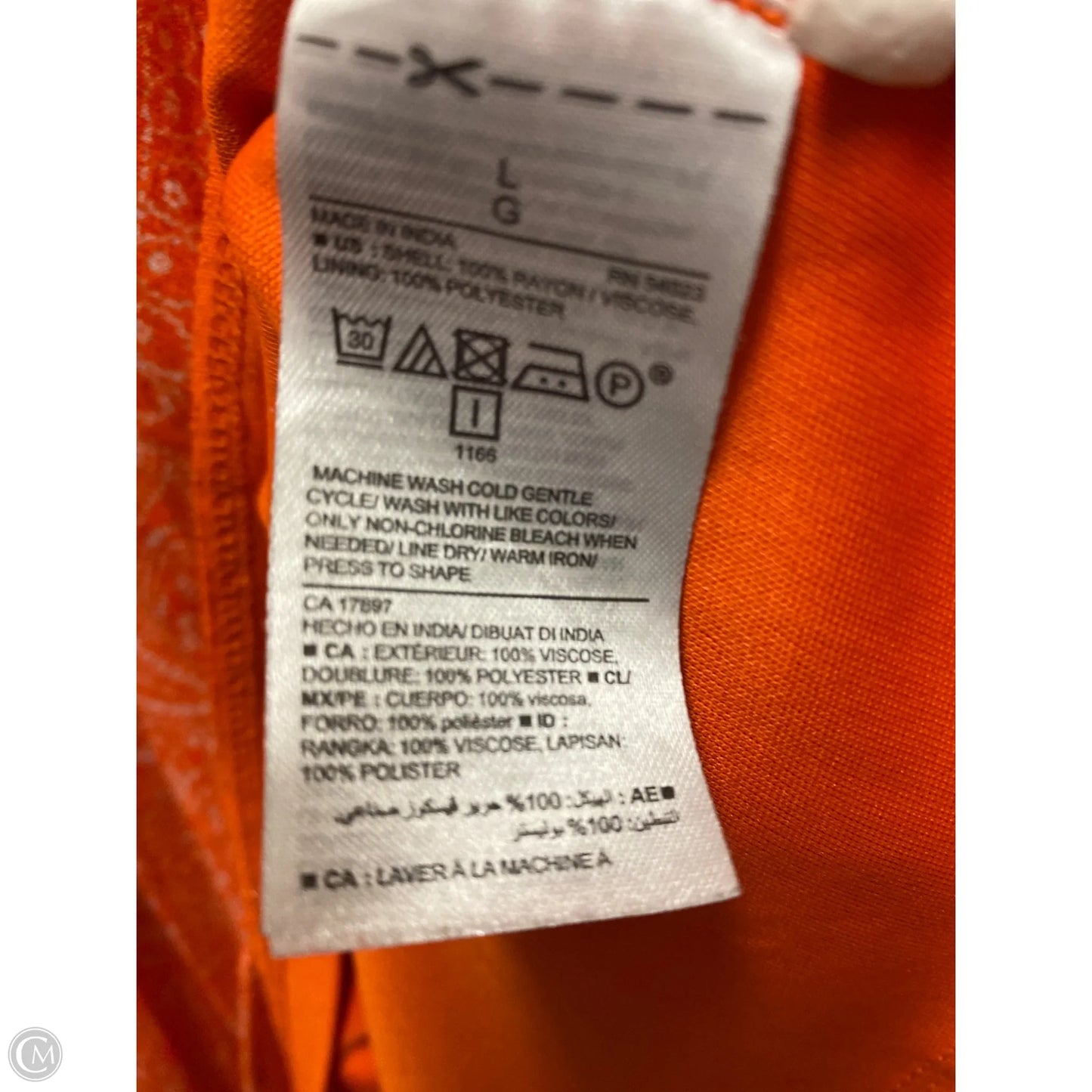 Dress Casual Midi By Old Navy In Orange, Size: L