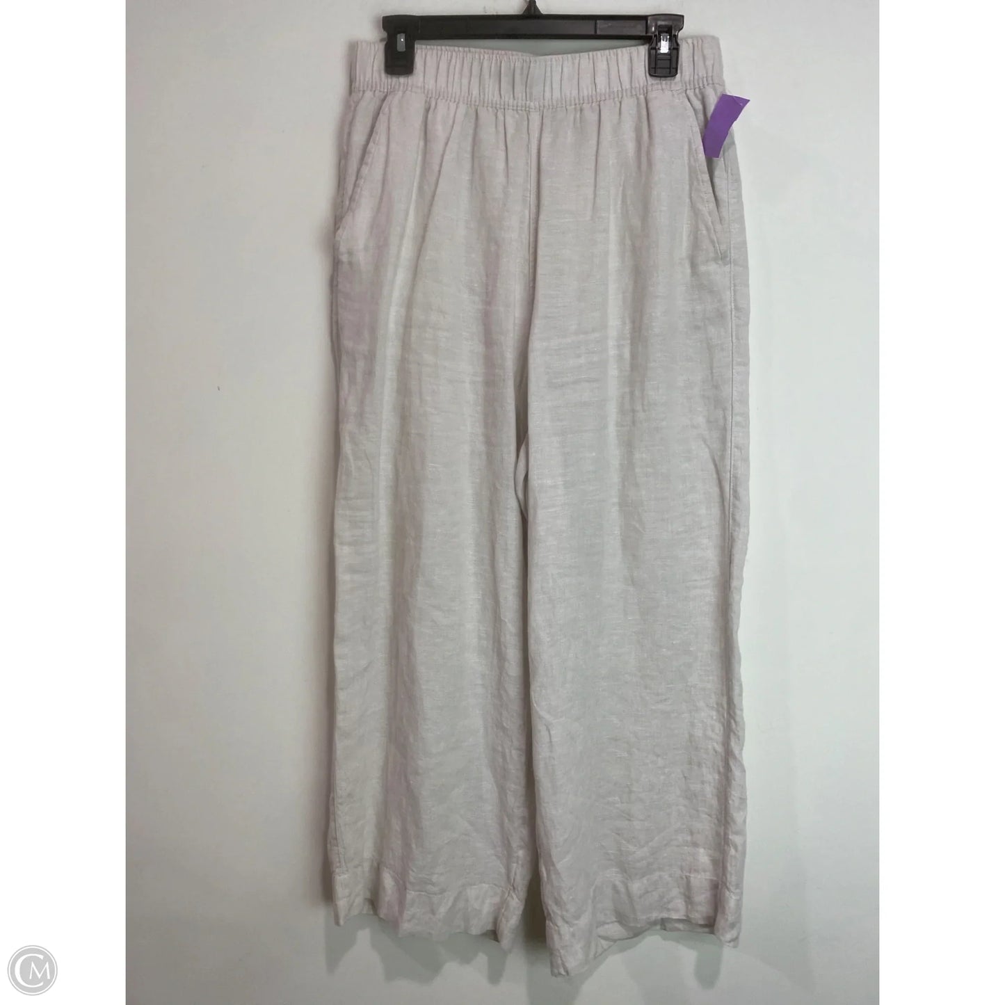 Pants Linen By Tahari By Arthur Levine In Tan, Size: M