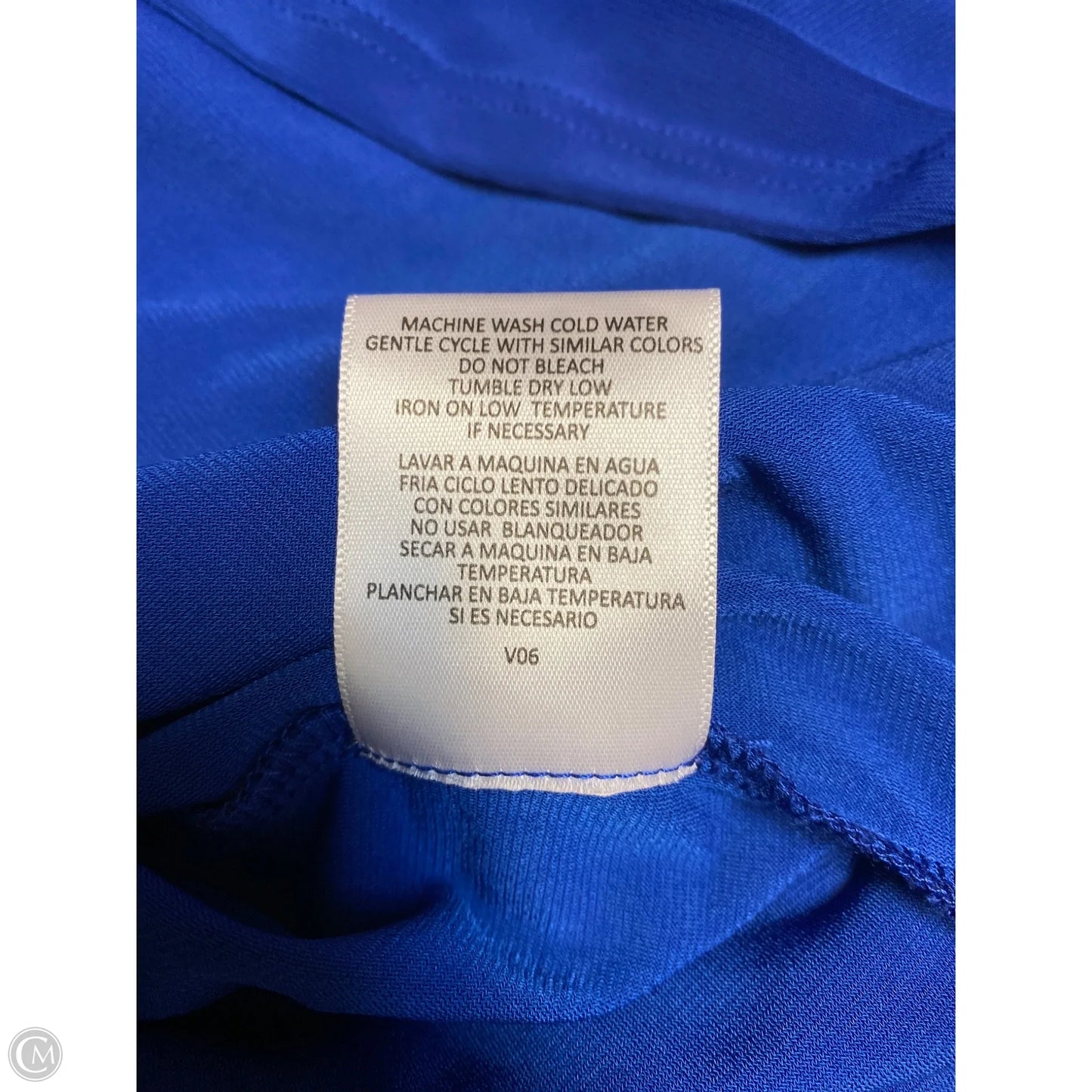 Top Short Sleeve By Auw In Blue, Size: L