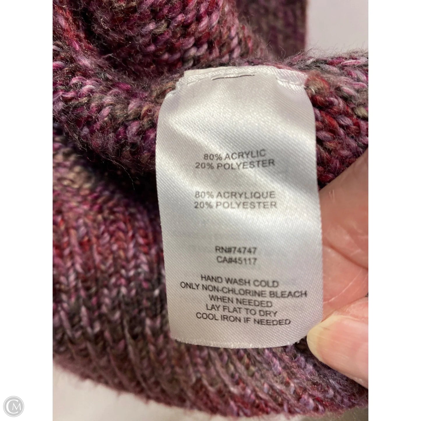 Cardigan By Natural Reflections In Purple, Size: Xl