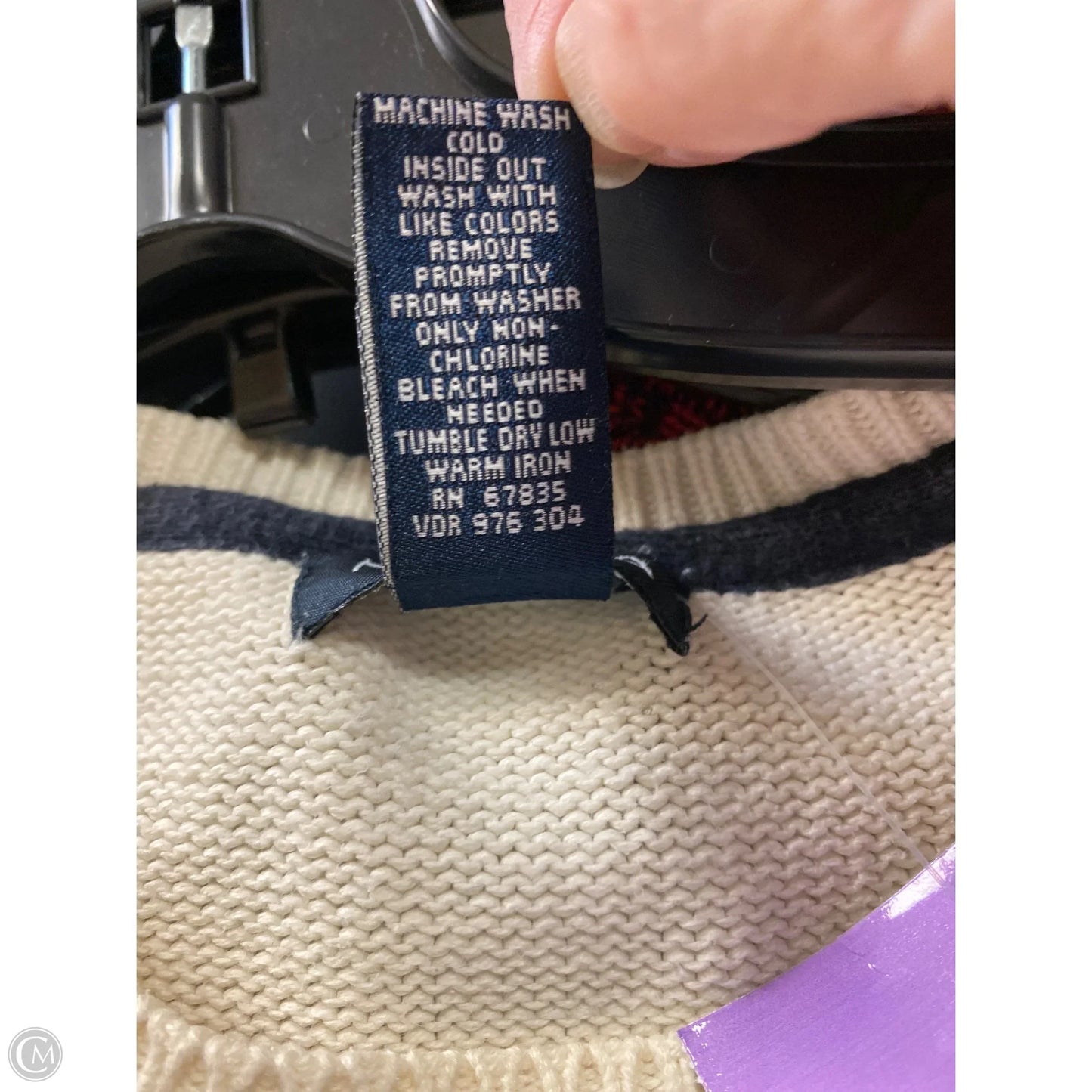 Sweater By Nautica In Cream, Size: Xl