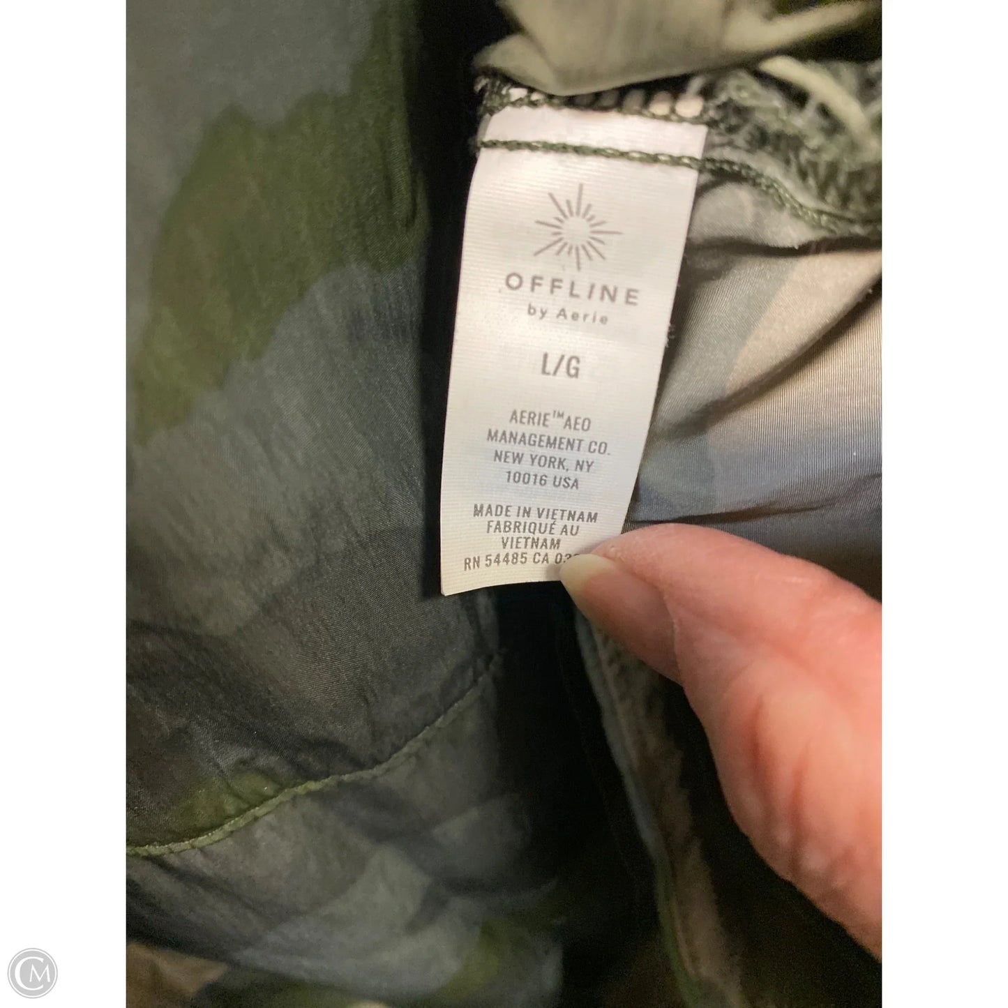 Jacket Windbreaker By Aerie In Camouflage Print, Size: L