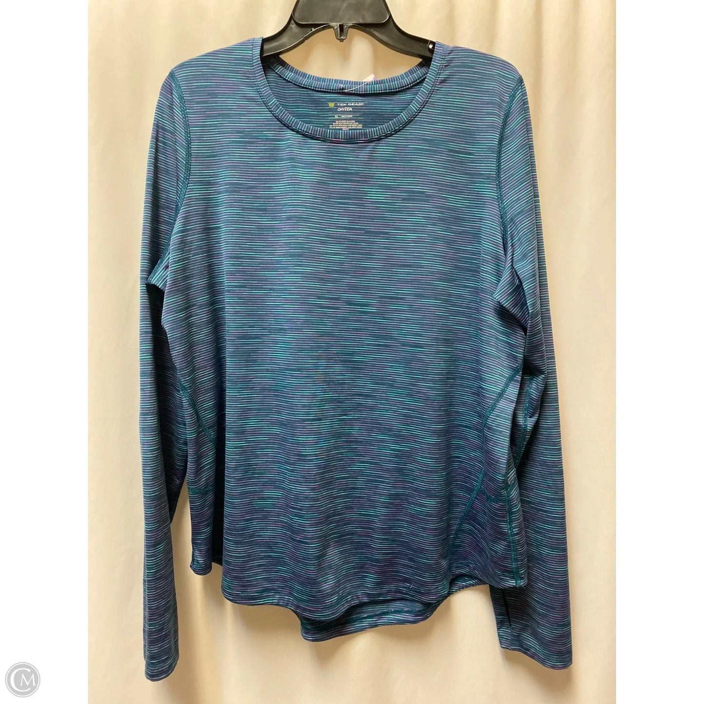 Athletic Top Long Sleeve Crewneck By Tek Gear In Blue, Size: Xl