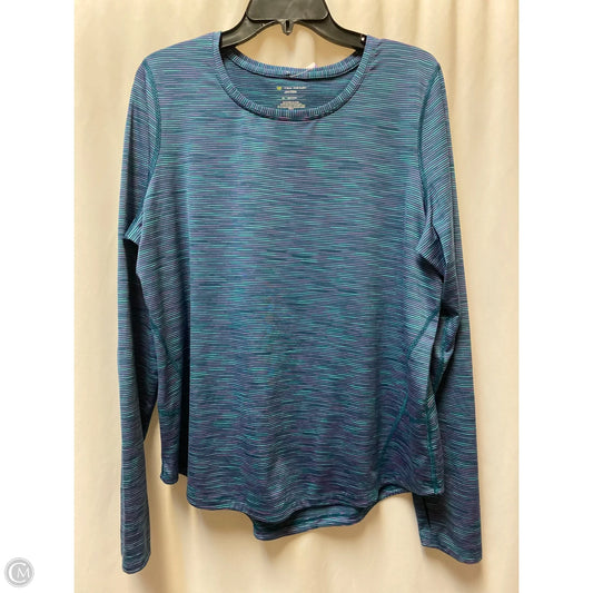 Athletic Top Long Sleeve Crewneck By Tek Gear In Blue, Size: Xl