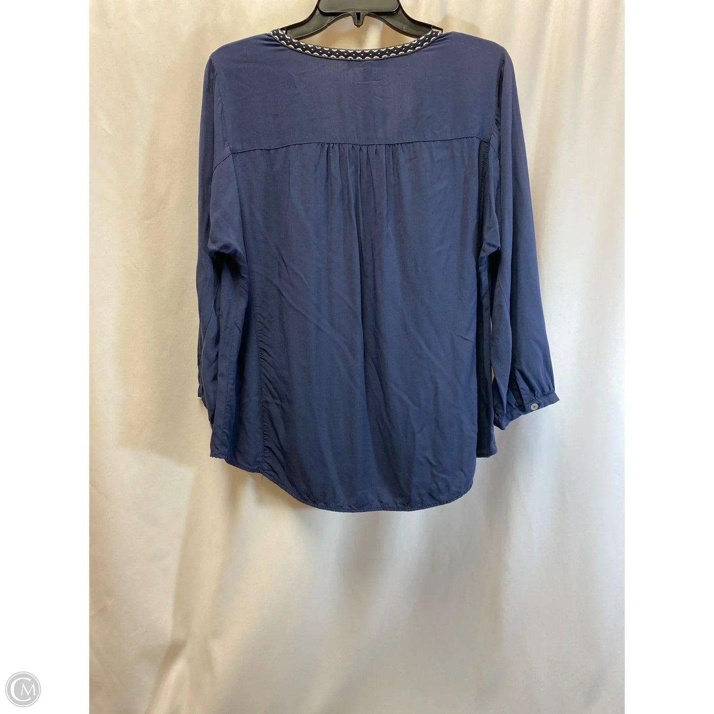 Top Long Sleeve By Dr2 In Blue, Size: L