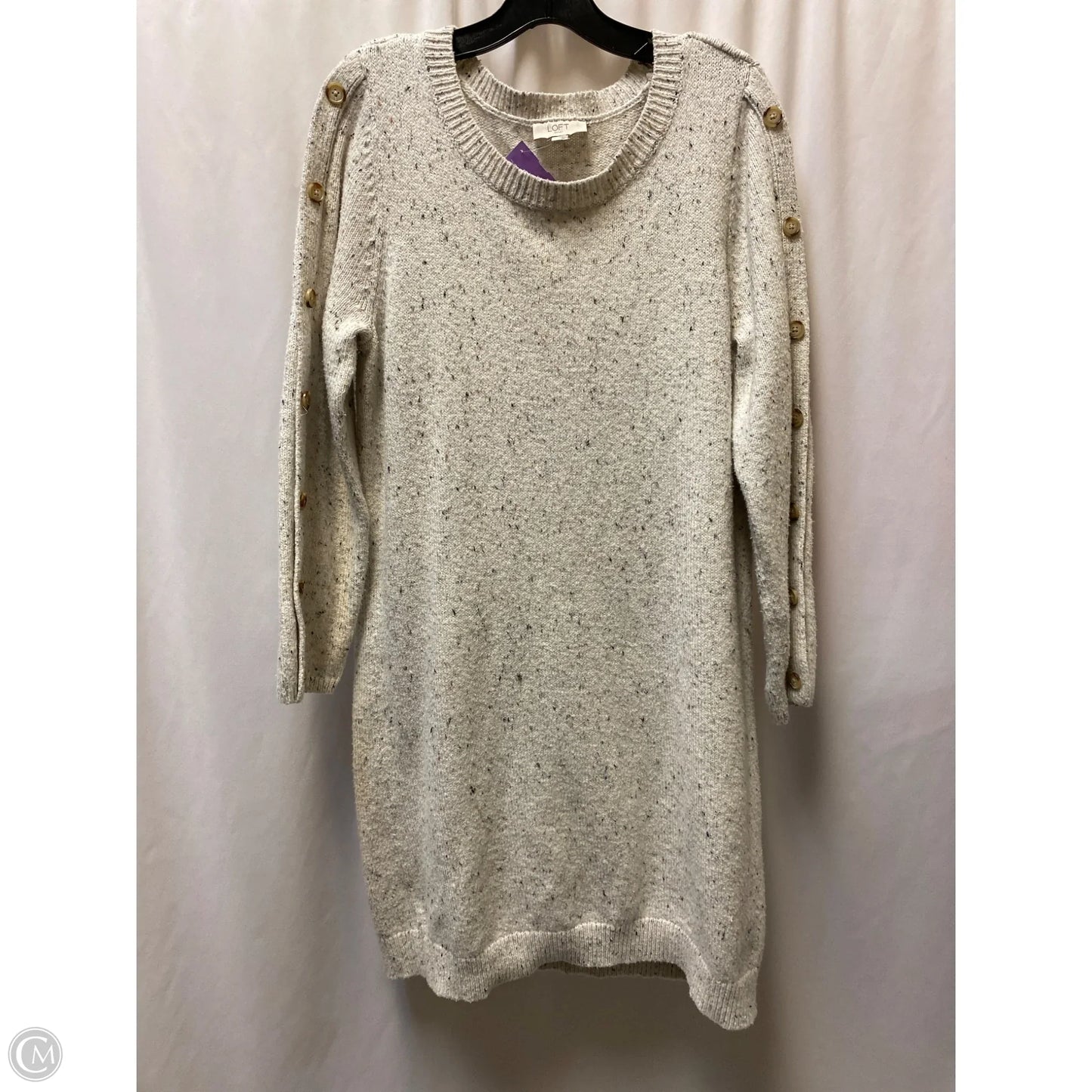 Dress Casual Midi By Loft In Tan, Size: L