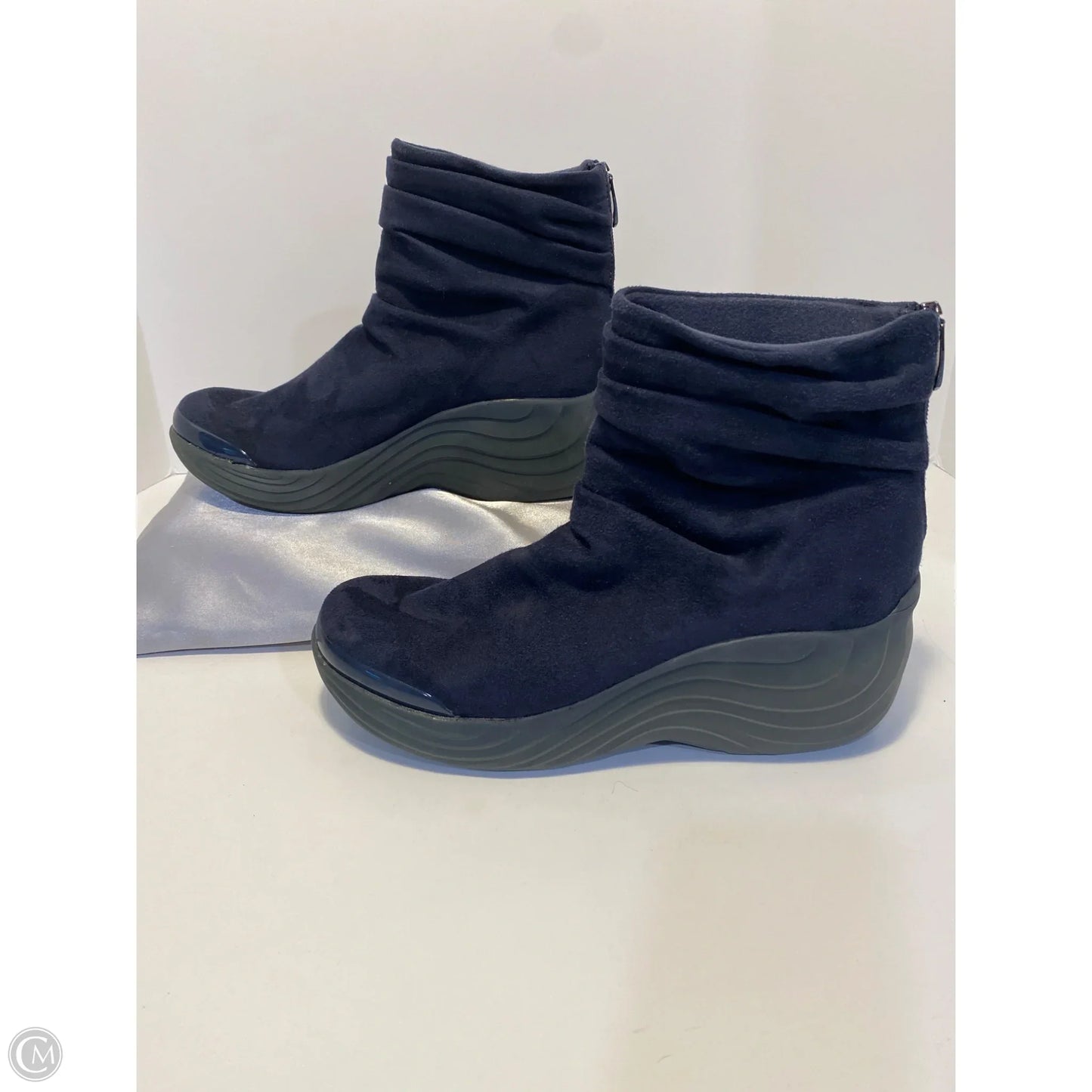 Boots Ankle Flats By Bzees In Blue, Size: 9