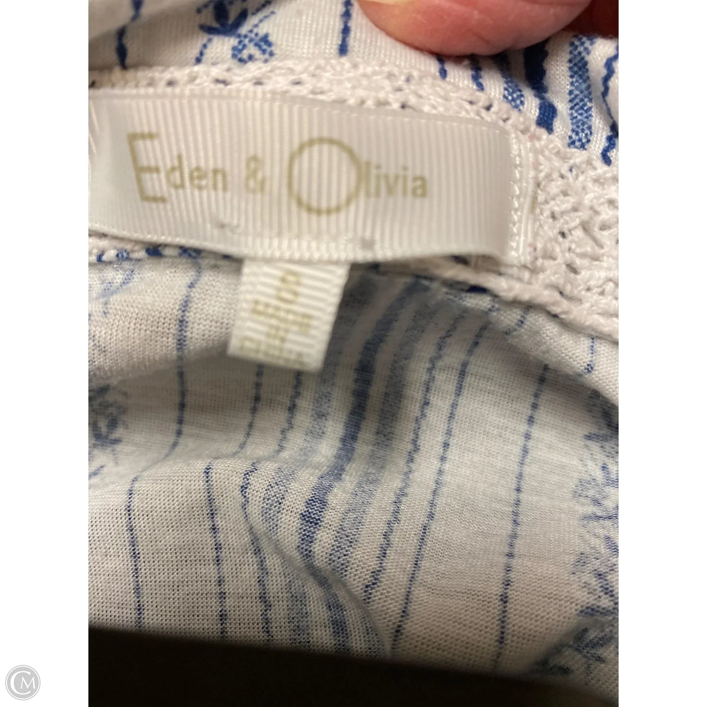 Top Short Sleeve By Eden & Olivia In Blue, Size: S