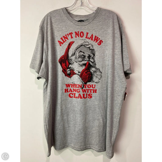 Top Short Sleeve By Holiday Time In Grey, Size: Xl