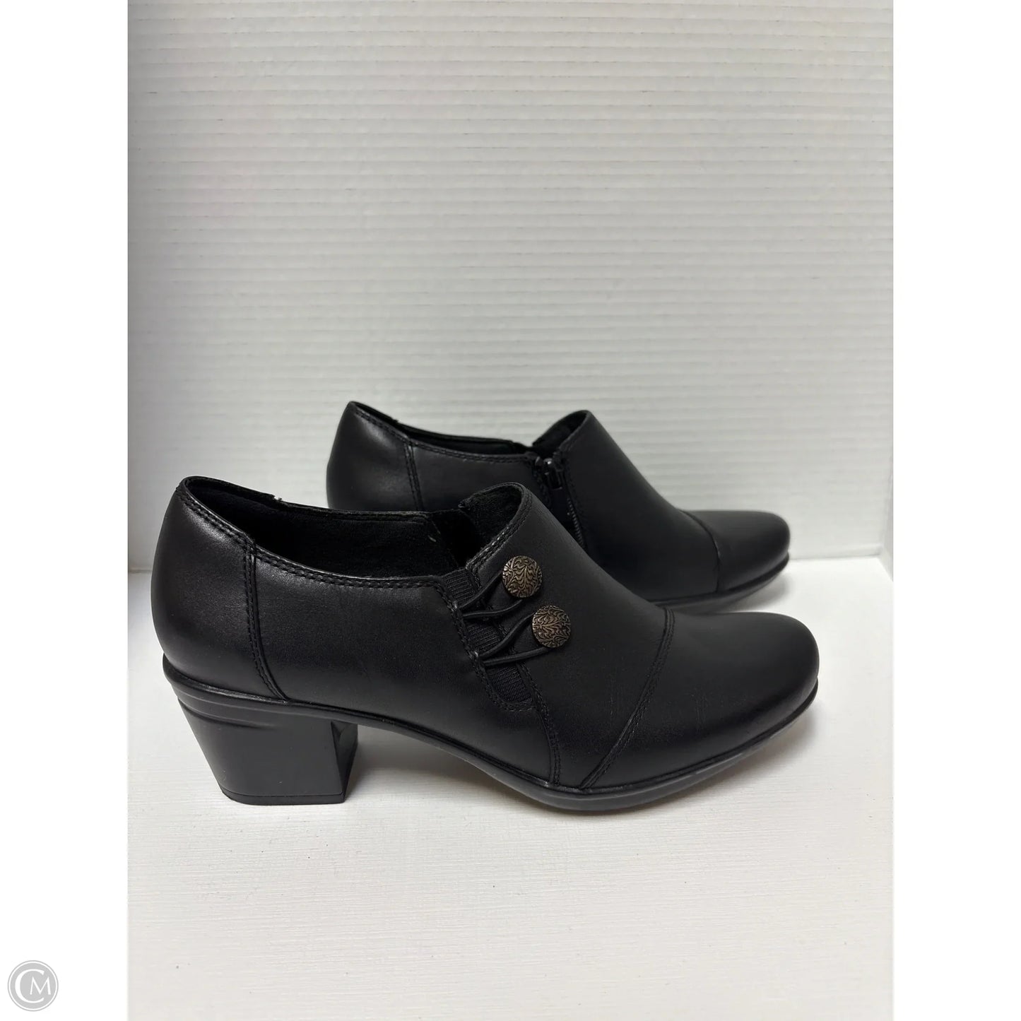 Shoes Heels Block By Clarks In Black, Size: 7