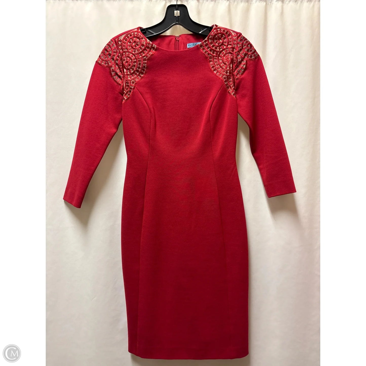Dress Casual Midi By Antonio Melani In Maroon, Size: Xs