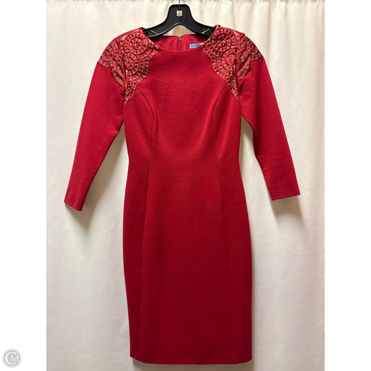 Dress Casual Midi By Antonio Melani In Maroon, Size: Xs