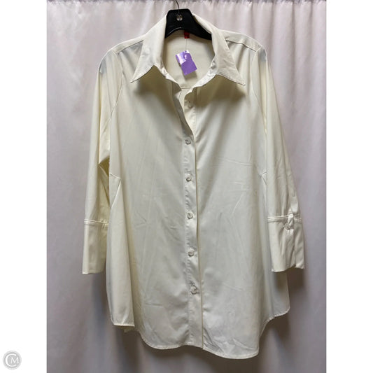 Top Long Sleeve By Clothes Mentor In Cream, Size: M