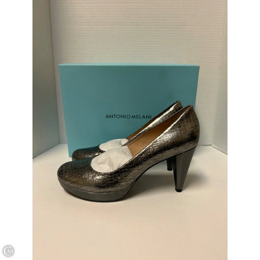 Shoes Heels Stiletto By Antonio Melani In Silver, Size: 9
