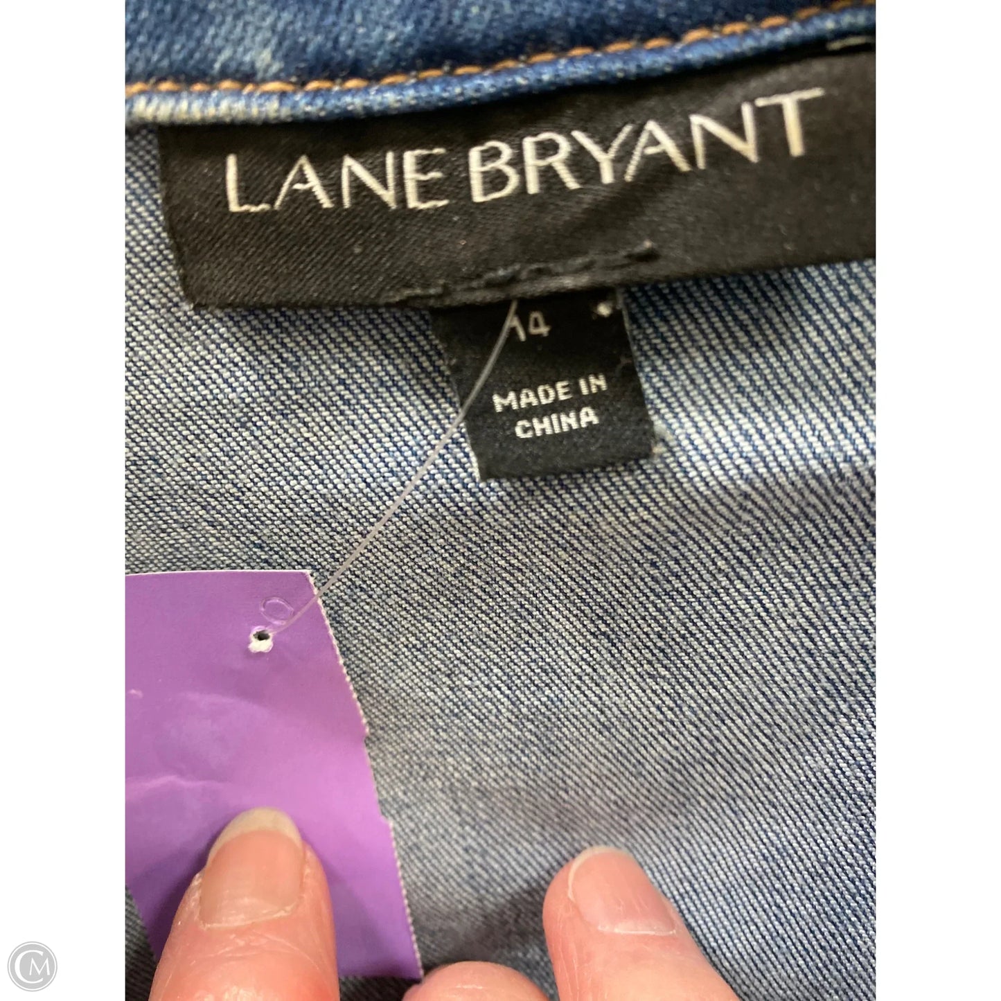 Jacket Denim By Lane Bryant In Blue Denim, Size: L