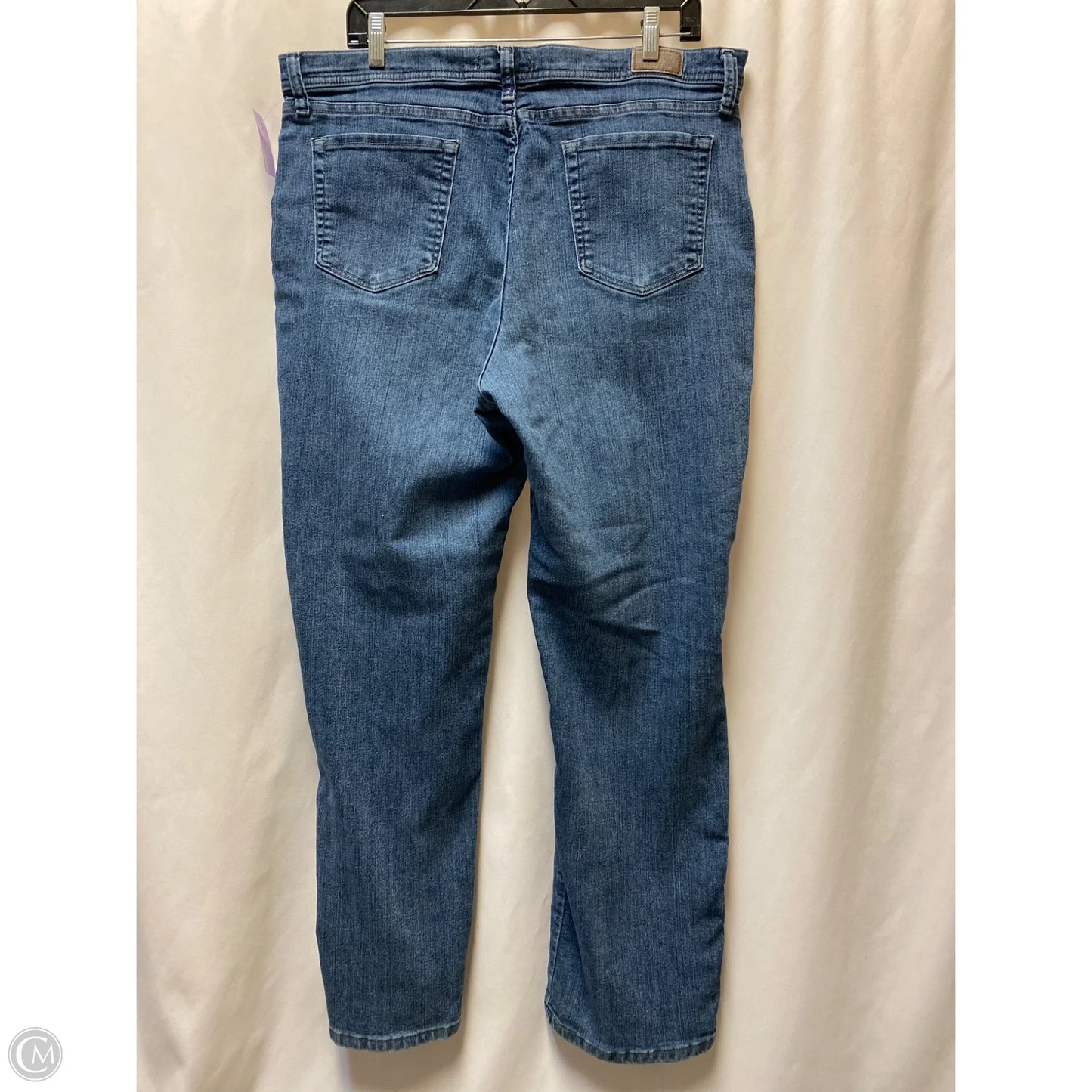 Jeans Straight By Lee In Blue Denim, Size: 18
