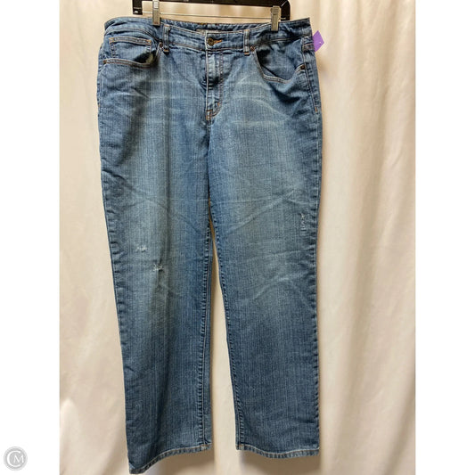 Jeans Straight By Chicos In Blue Denim, Size: 16