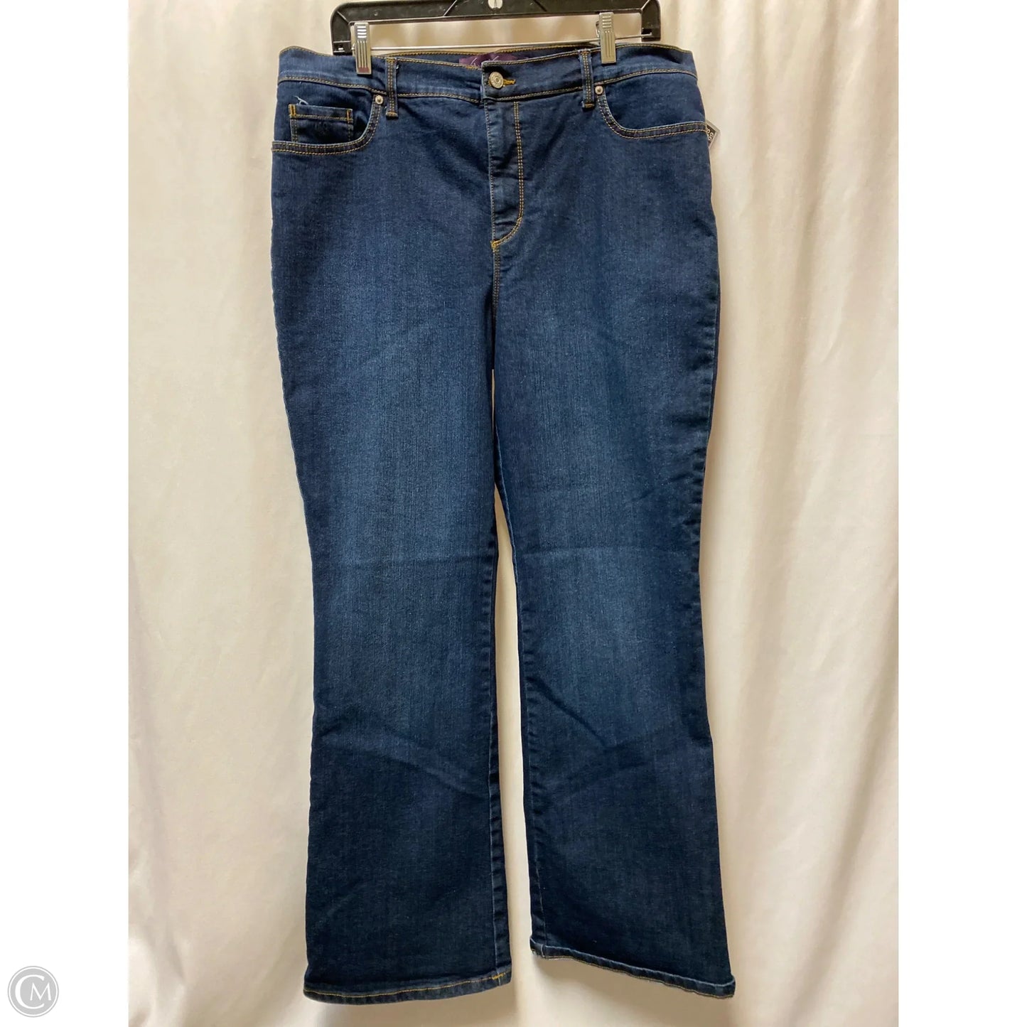 Jeans Straight By Gloria Vanderbilt In Blue Denim, Size: 16