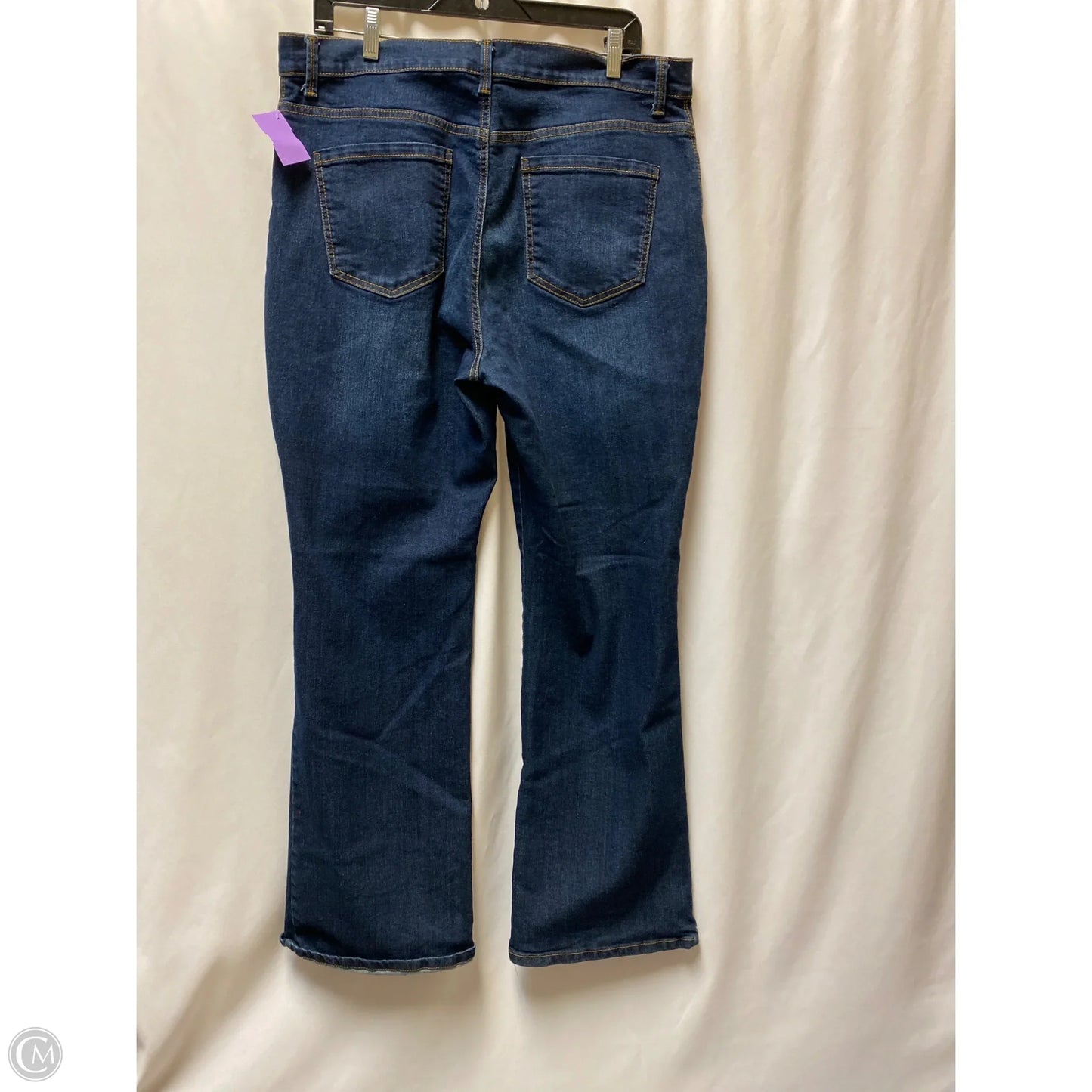 Jeans Straight By Gloria Vanderbilt In Blue Denim, Size: 16