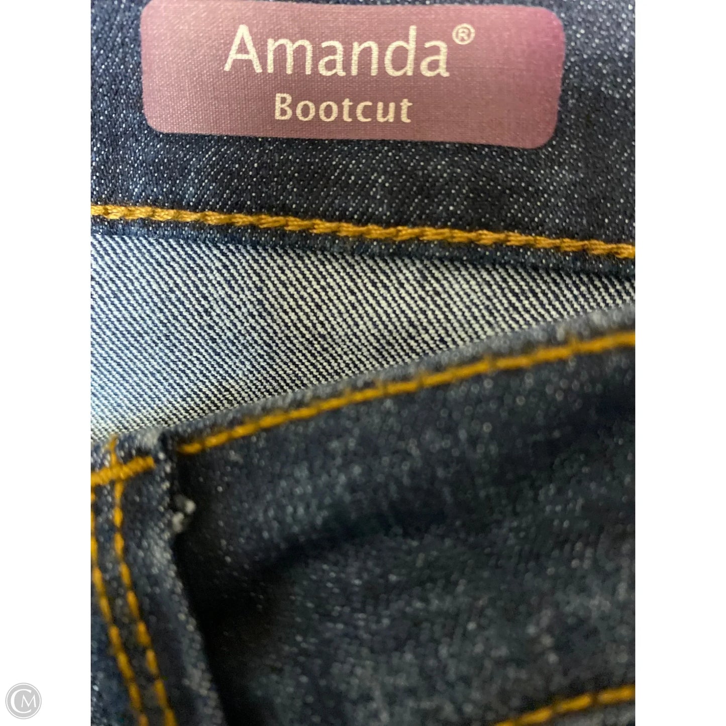Jeans Straight By Gloria Vanderbilt In Blue Denim, Size: 16